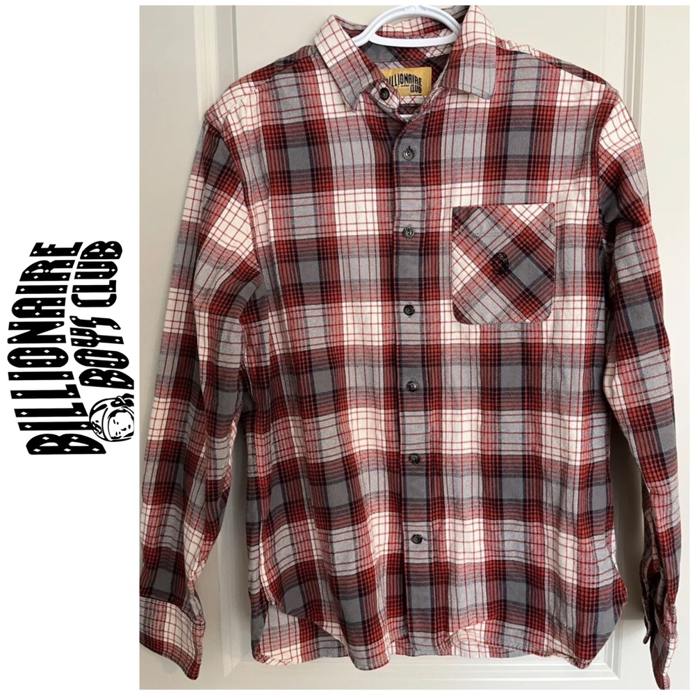 Billionaire Boys Club Plaid Button Down Long Sleeve Size Large
